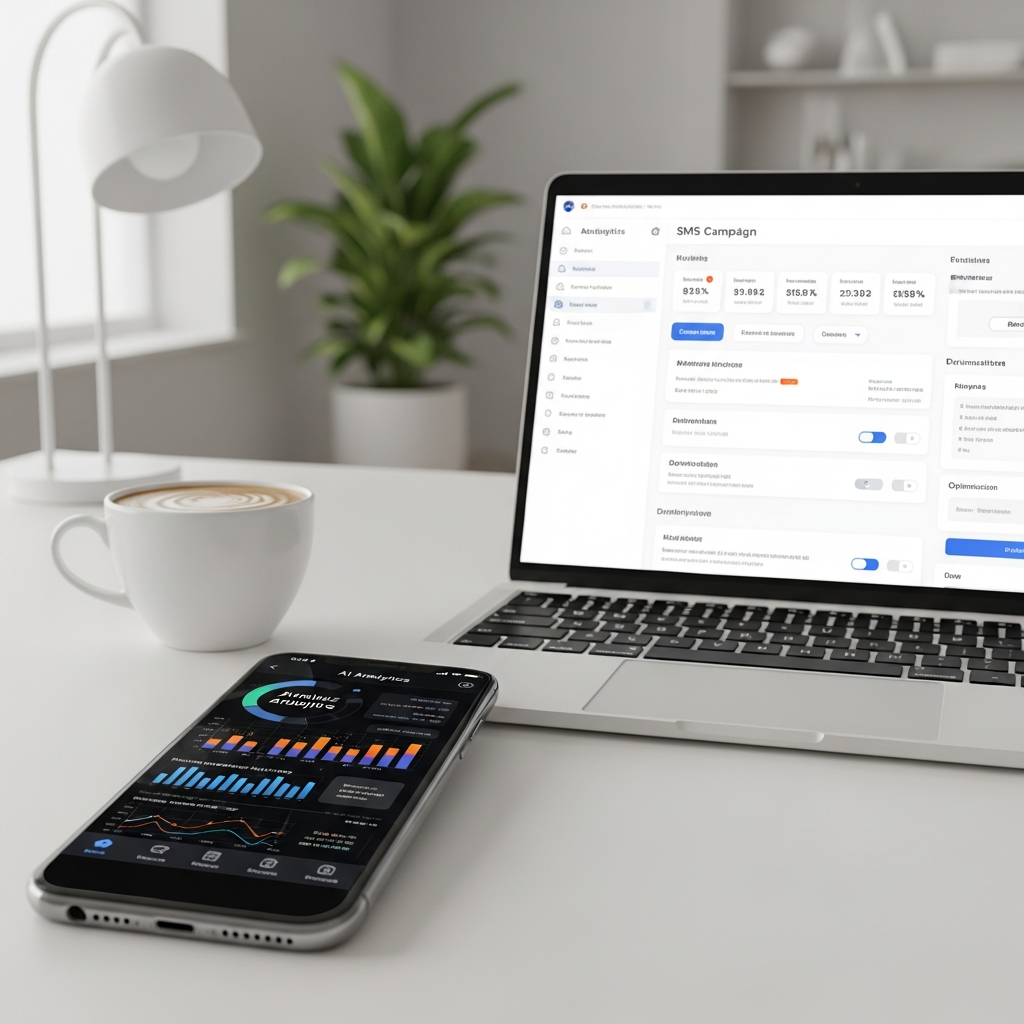 AI SMS marketing strategy workspace