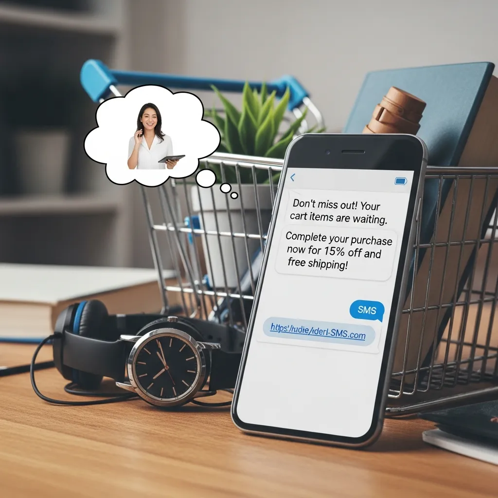 SMS strategy to recover abandoned shopping carts
