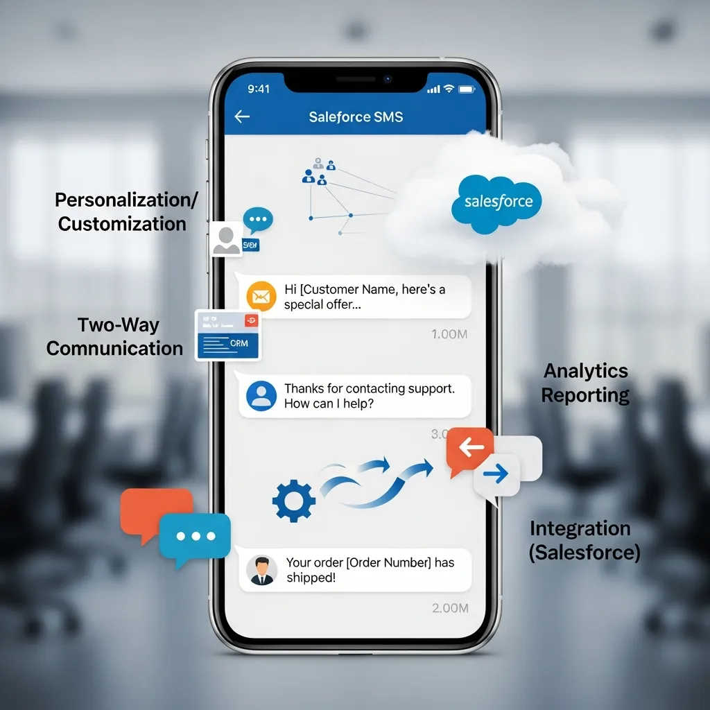 Salesforce SMS features for messaging and automation