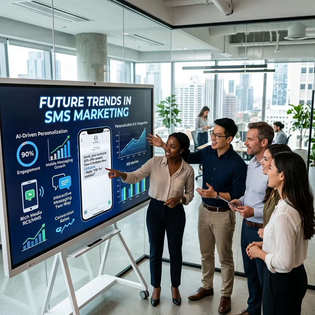 Future of SMS marketing illustration
